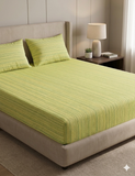 Ponni Bedsheet - Yellow & Green