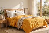 Ponni Bedsheet - Orange & Yellow