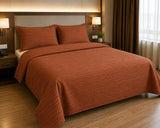 Ponni Bedsheet - Orange & Maroon