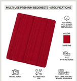 Ponni Bedsheet - Red & Black