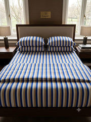 Winner Strips Bedsheet - Blue