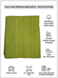 Ponni Bedsheet - Yellow & Green
