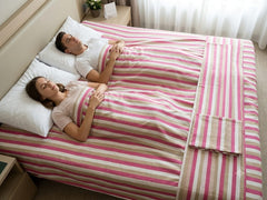 Winner Strips Bedsheet - Rose