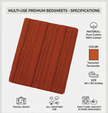 Ponni Bedsheet - Orange & Maroon