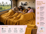 Ponni Bedsheet - Orange & Yellow