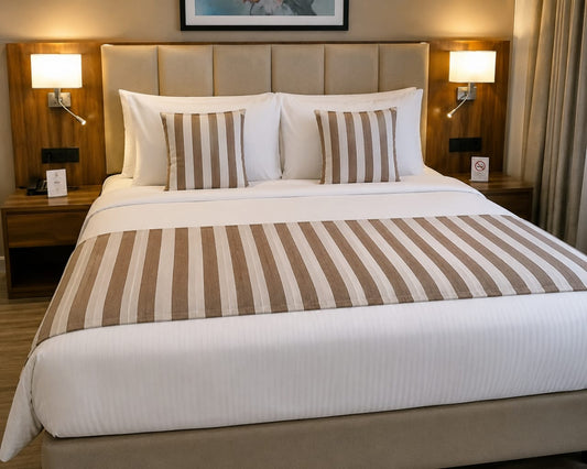 Winner Strips Bedsheet  - Grey