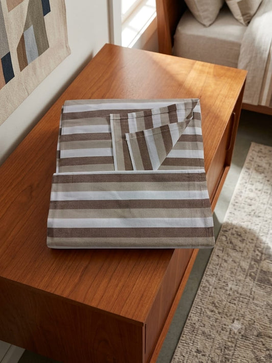 Winner Strips Bedsheet  - Grey