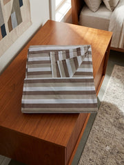 Winner Strips Bedsheet  - Grey