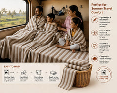 Winner Strips Bedsheet  - Grey