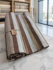 Winner Strips Bedsheet  - Grey