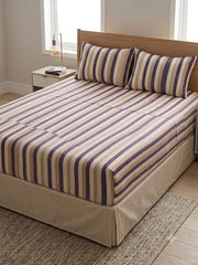 Winner Strips Bedsheet  - Pink