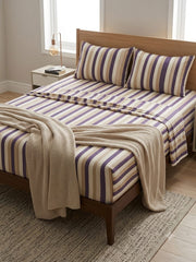 Winner Strips Bedsheet  - Pink