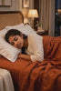 Ponni Bedsheet - Orange & Maroon